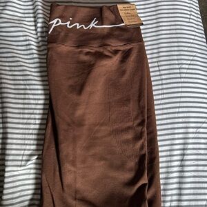 PINK Victoria's Secret Brown Midi Pencil Skirt